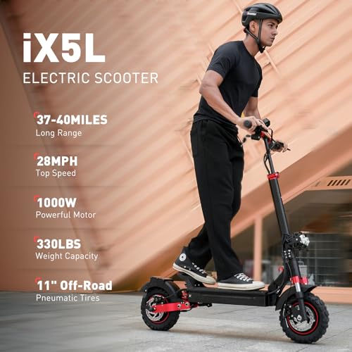 Electric Scooter for Adults, 28 MPH Top Speed, 40 Mile Range, Foldable E883