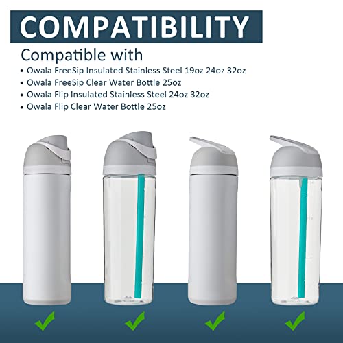 Replacement Straws for 19oz 24oz 32oz Water Bottle, 3pcs Reusable with Cleaning Brush G252489