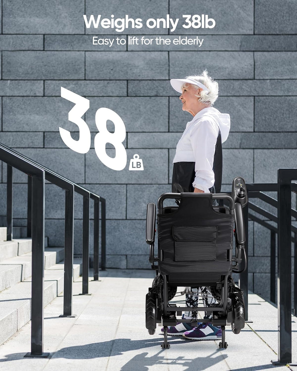 Foldable Electric Wheelchair for Adults, 38lbs, Airline Approved Z68192