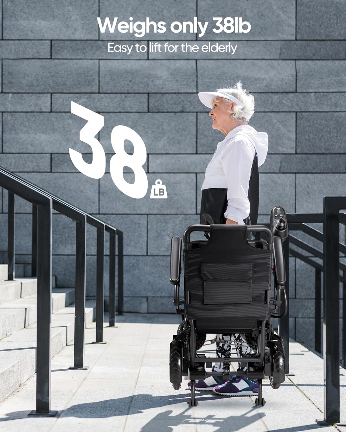 Foldable Electric Wheelchair for Adults, 38lbs, Airline Approved Z68192