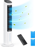Dreo Tower Fans, 40" Cooling Fan for Bedroom with 80° Oscillating, Remote Control, Ice Pack, 3 Modes 4-Speed Quiet Floor Fan, White