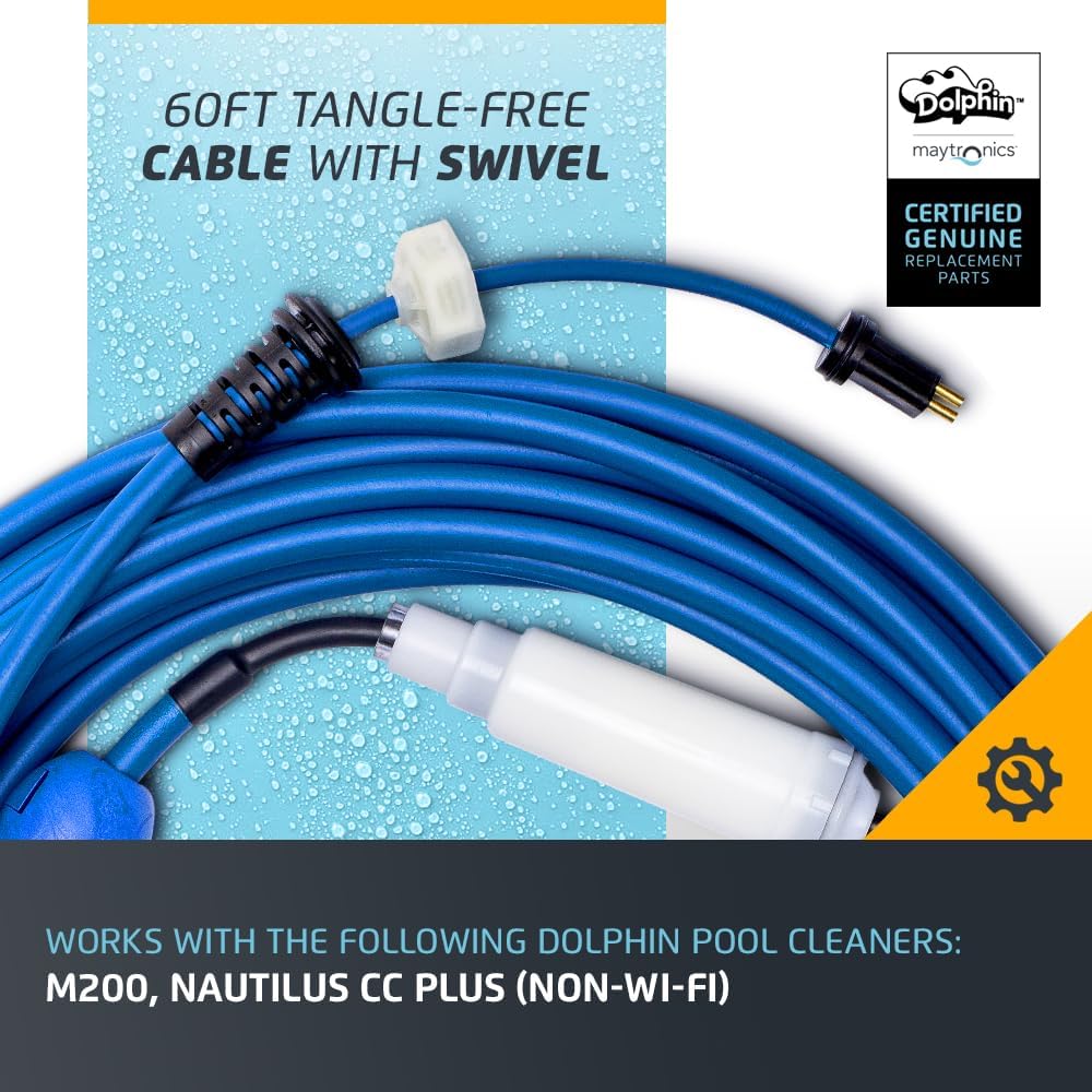 60 FT Blue Cable with Swivel for Tangle-Free Operation S2668