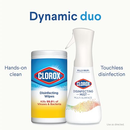 Disinfecting Mist, Lemon and Orange Blossom, 2-Pack Spray Bottle and Refill D492