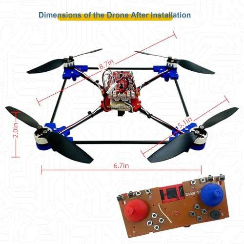 DIY Drone Kit with Brushless Motor and Dual Camera for STEM Learning H54387