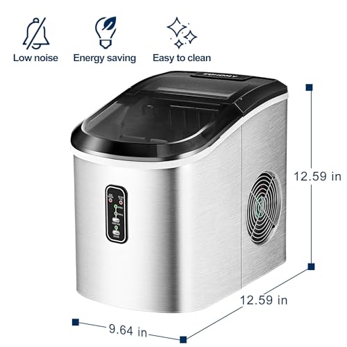 Nugget Ice Maker Countertop with Handle, Portable Sonic Ice Maker H34826