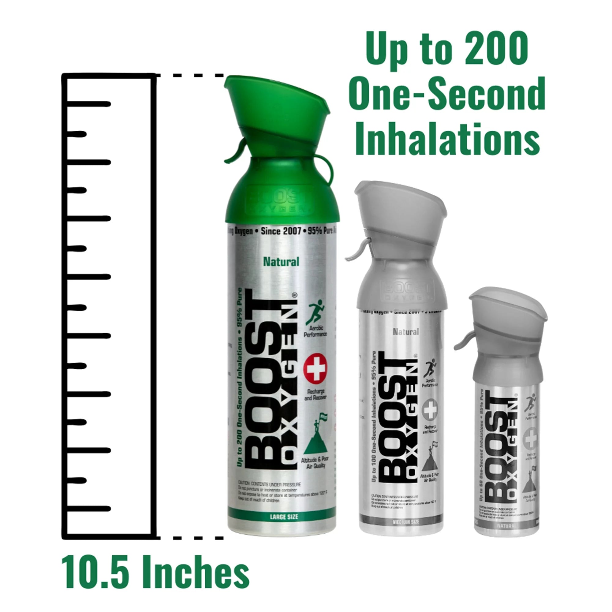 Large 10L Portable Pure Canned Oxygen, 12 Pack H584