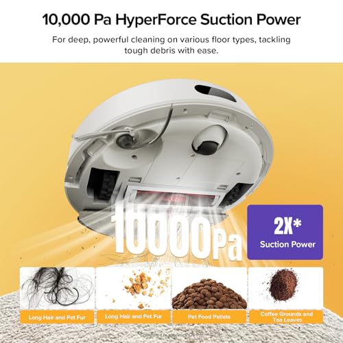 Robot Vacuum with Self-Empty Dock, 5500 Pa Suction, LiDAR Navigation E428049