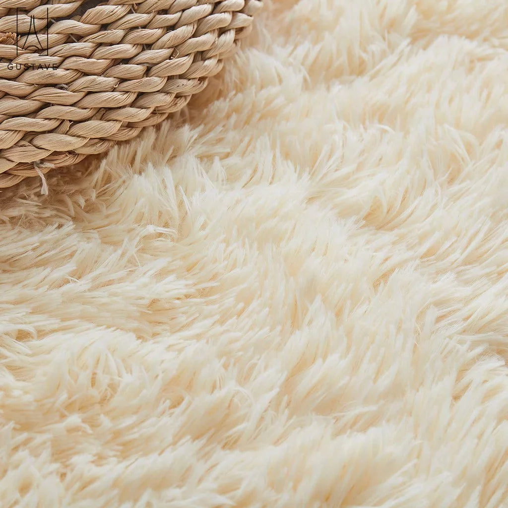 Fluffy Area Rug for Living Room Bedroom Home Decor, Beige A703