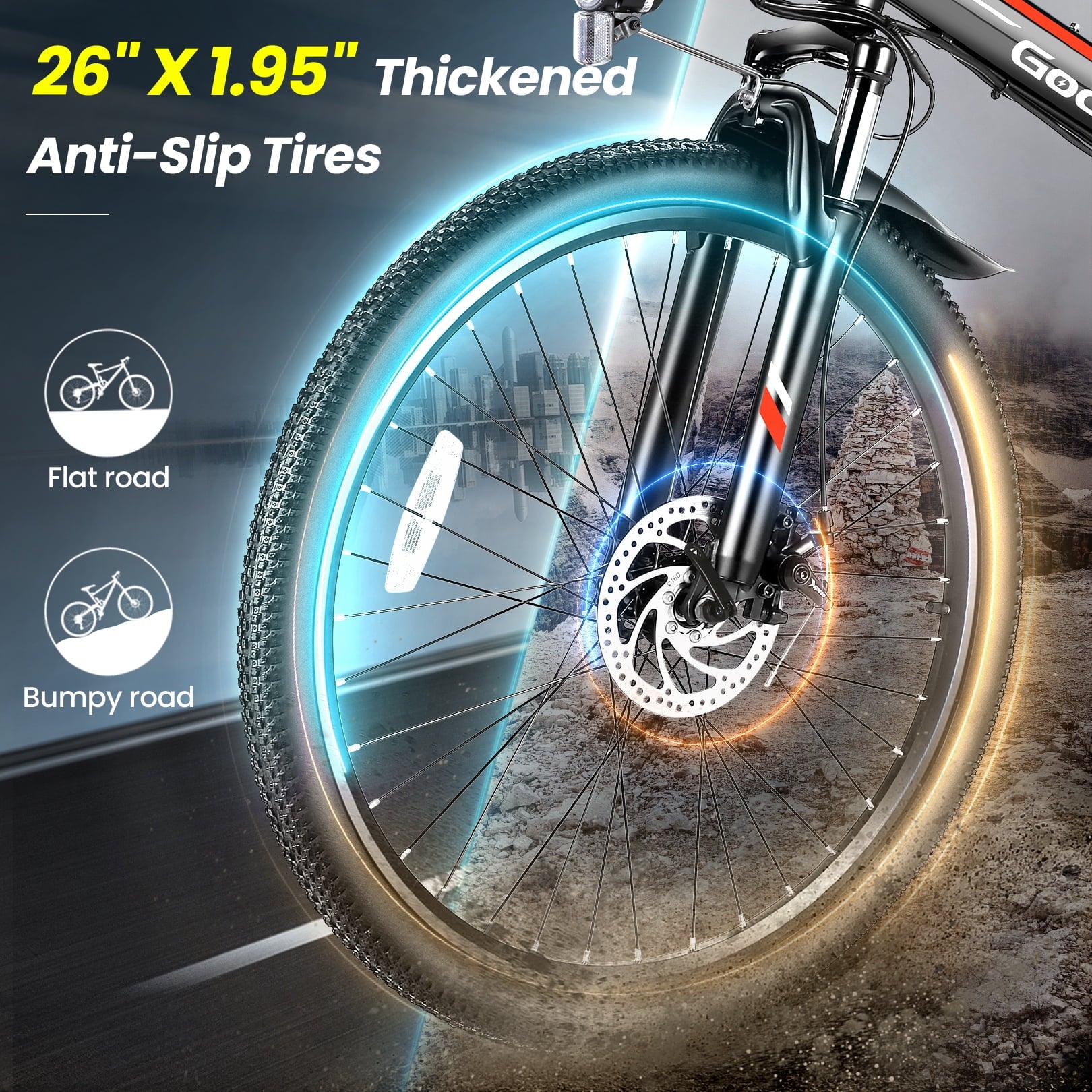 Foldable Electric Bike 500W 26 Inch Full Suspension for Adults F997251