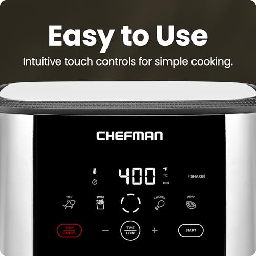 XL 8-Qt Touch Air Fryer, Digital Presets, Nonstick Dishwasher-Safe L9402