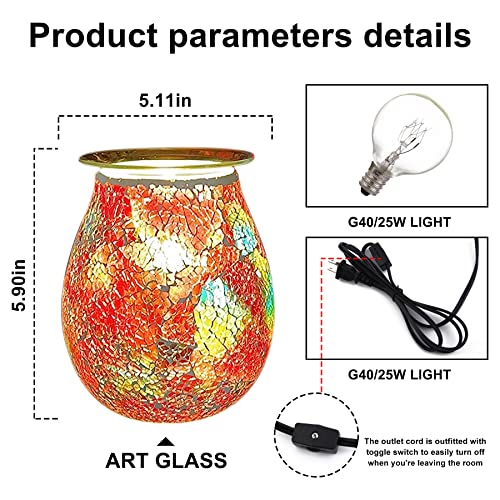 Mosaic Wax Melt Warmer, Electric Plug-in for Scented Wax R19873