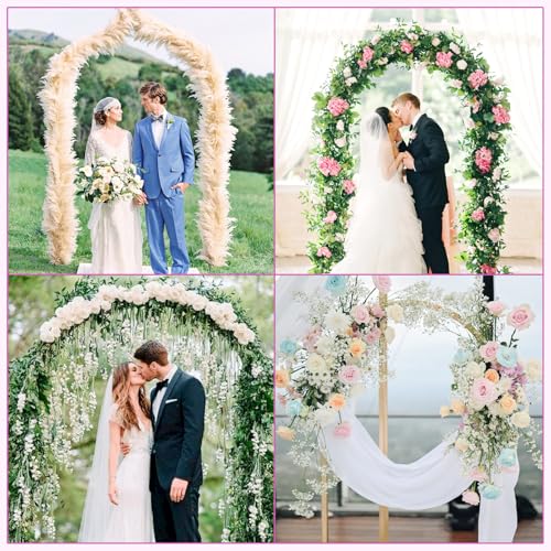 Metal Arch Backdrop Stand Set of 3, Gold, 7.2FT/6.6FT/6FT for Party Decoration M777
