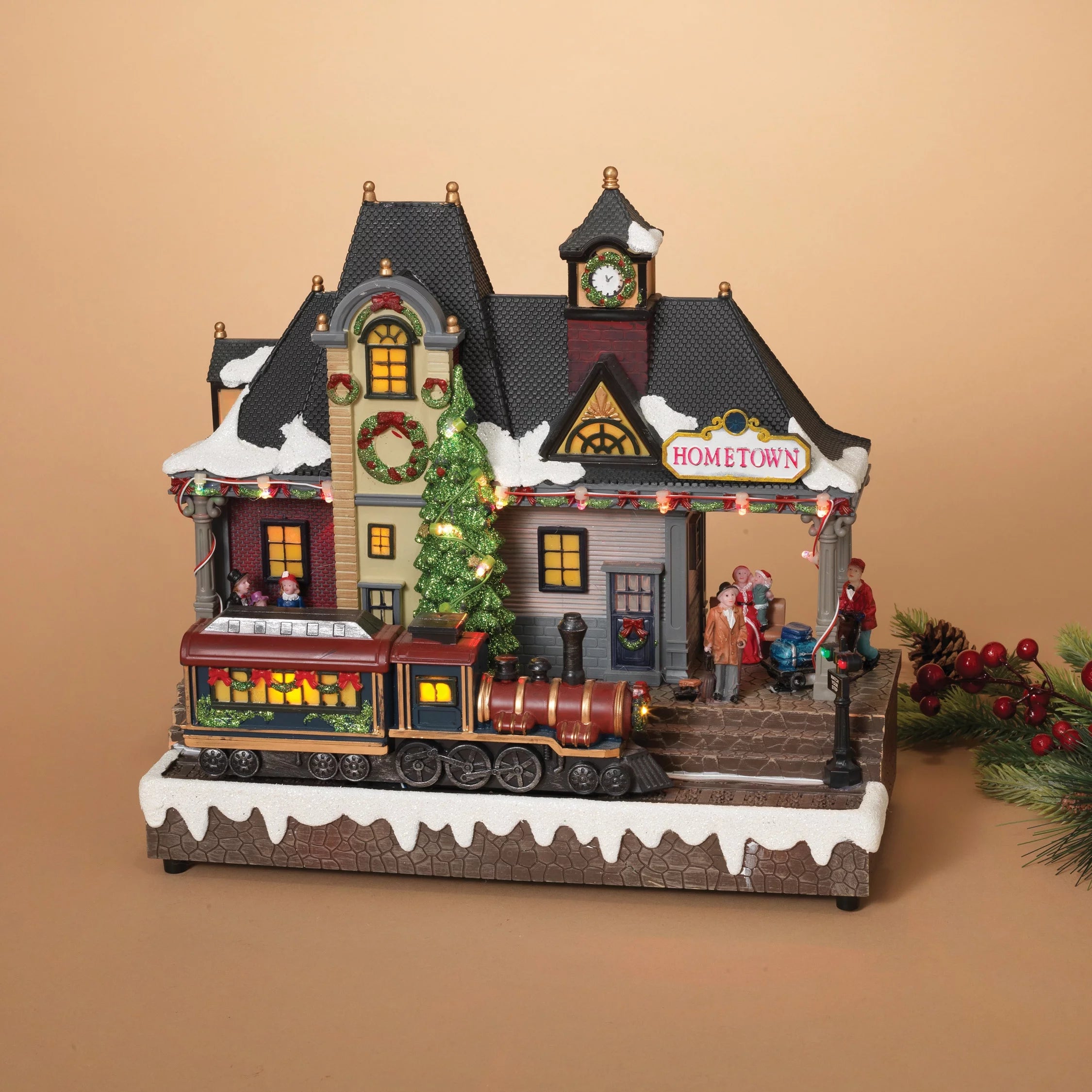 Lighted Musical Train Station with Train Z780911