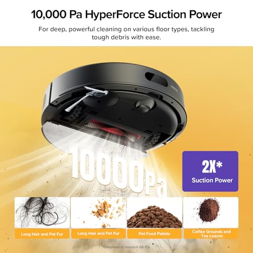 Robot Vacuum with Self-Empty Dock, 5500 Pa Suction, LiDAR Navigation E428049