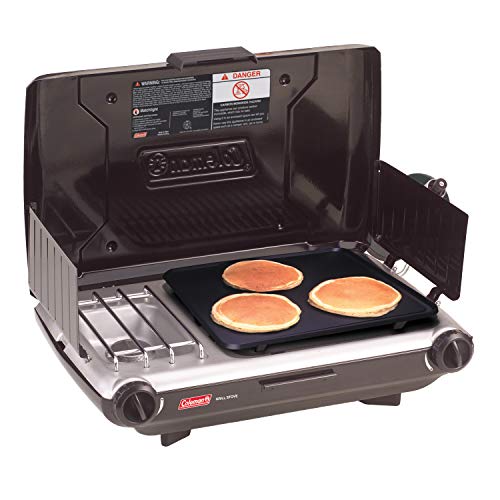 2-Burner Propane Camping Grill & Stove with Adjustable Burners Y3879