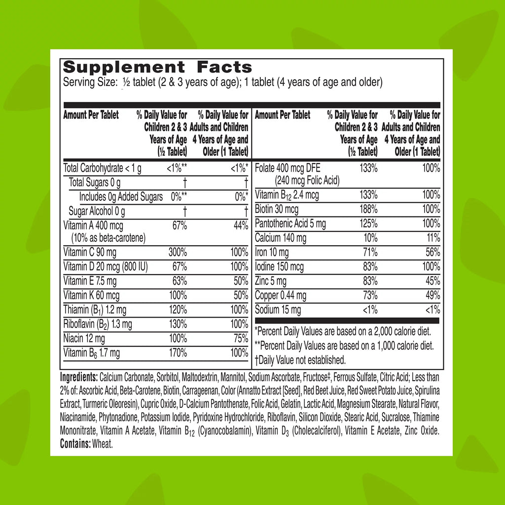 Chewable Multivitamin Tablets, 150 Count (Pack of 2) W9950
