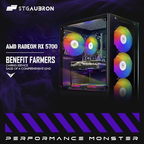 Gaming Desktop PC, Radeon RX 580 8G, Intel Core i7, 16G DDR3, 1T SSD, WiFi, RGB Keyboard & Mouse L78850
