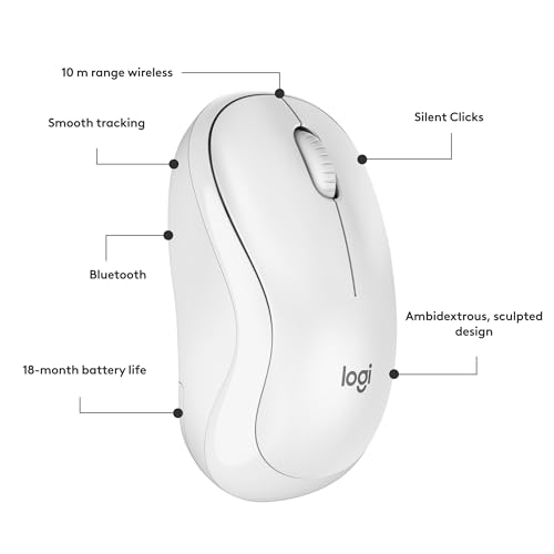 Wireless Mouse, 2.4GHz USB Receiver, 12-Month Battery, 1000 DPI Optical Tracking I608686