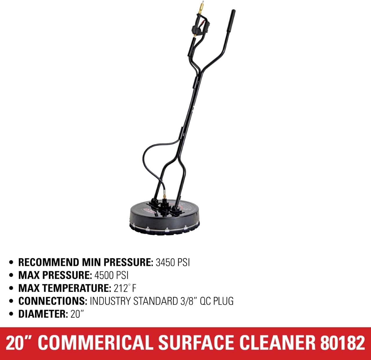 20" Industrial Pressure Washer Surface Cleaner for Hot and Cold Water Machines H6681