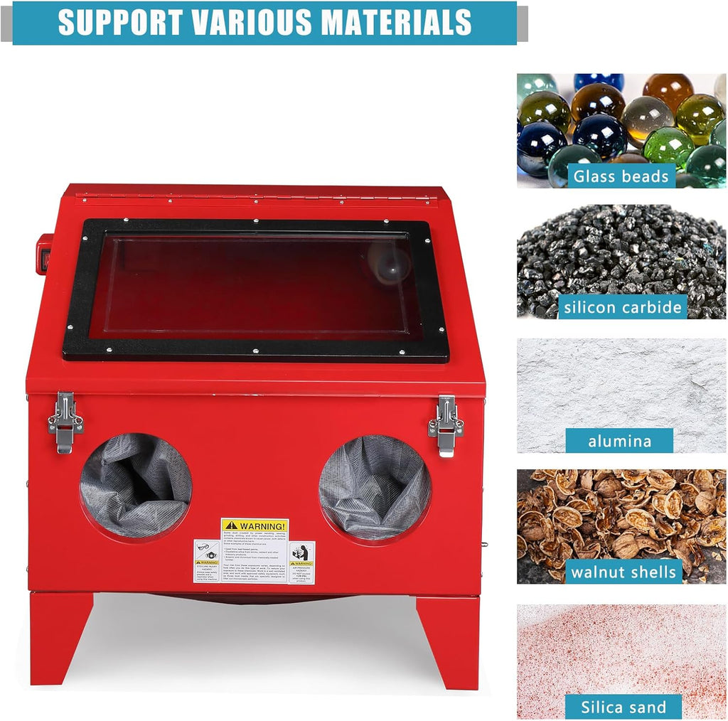 40 Gallon Bench Top Air Sandblasting Cabinet with Gun and 4 Nozzles I3323
