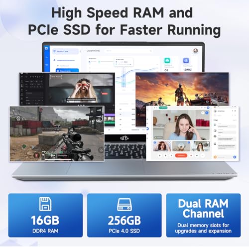 15.6" IPS FHD Laptop, Intel 6 Core i3, 8GB RAM 256GB SSD, Backlit Keyboard, Fingerprint, Wi-Fi 6, Win 11 P765767