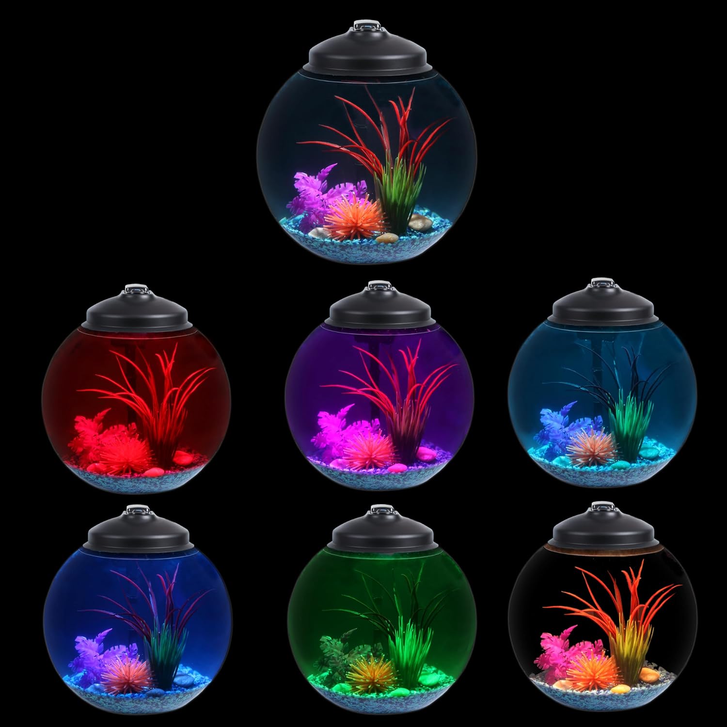3-Gallon Fish Tank Starter Kit with Filter and LED Light E7171