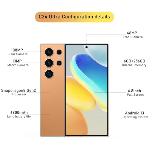 Unlocked 5G Smartphone 6.8" HD Screen 108MP Camera L2037