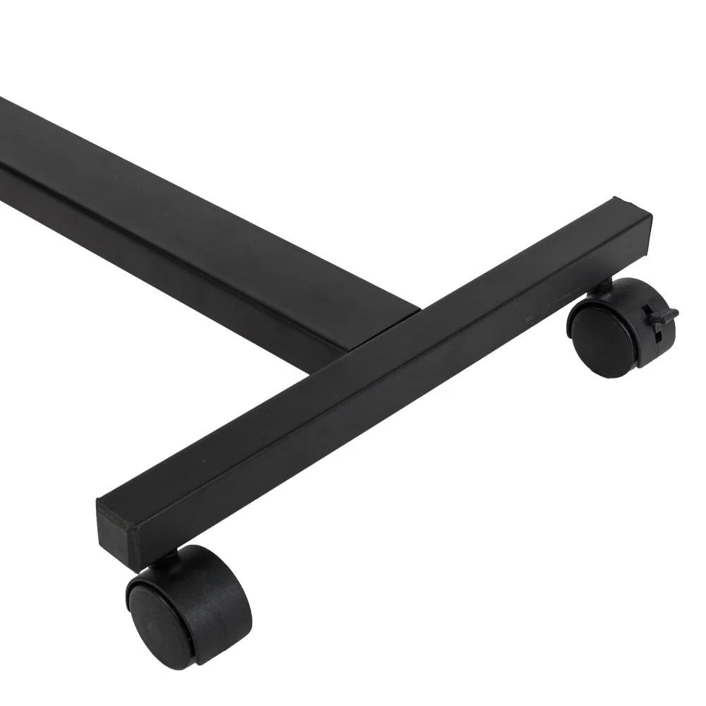 Adjustable Black Laptop Desk Rolling Cart Over Bed Table Stand L11787