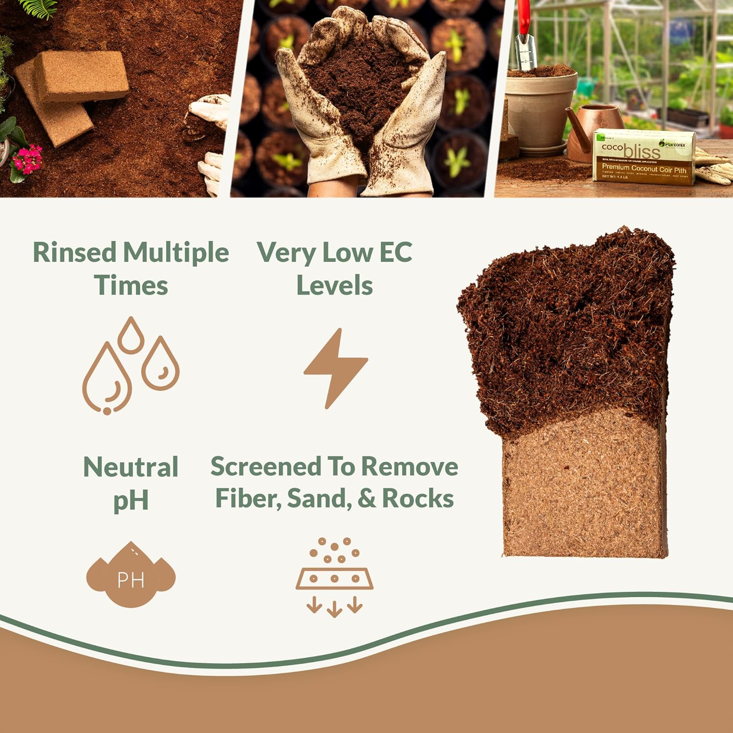 Mycorrhizal Inoculant Powder with Coco Coir Bricks B630934