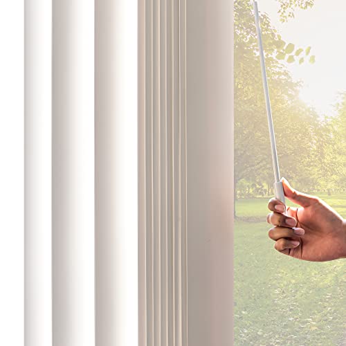 Vertical Blinds for Doors, Blackout Window Shade, Vinyl 78"W x 84"H Z728161