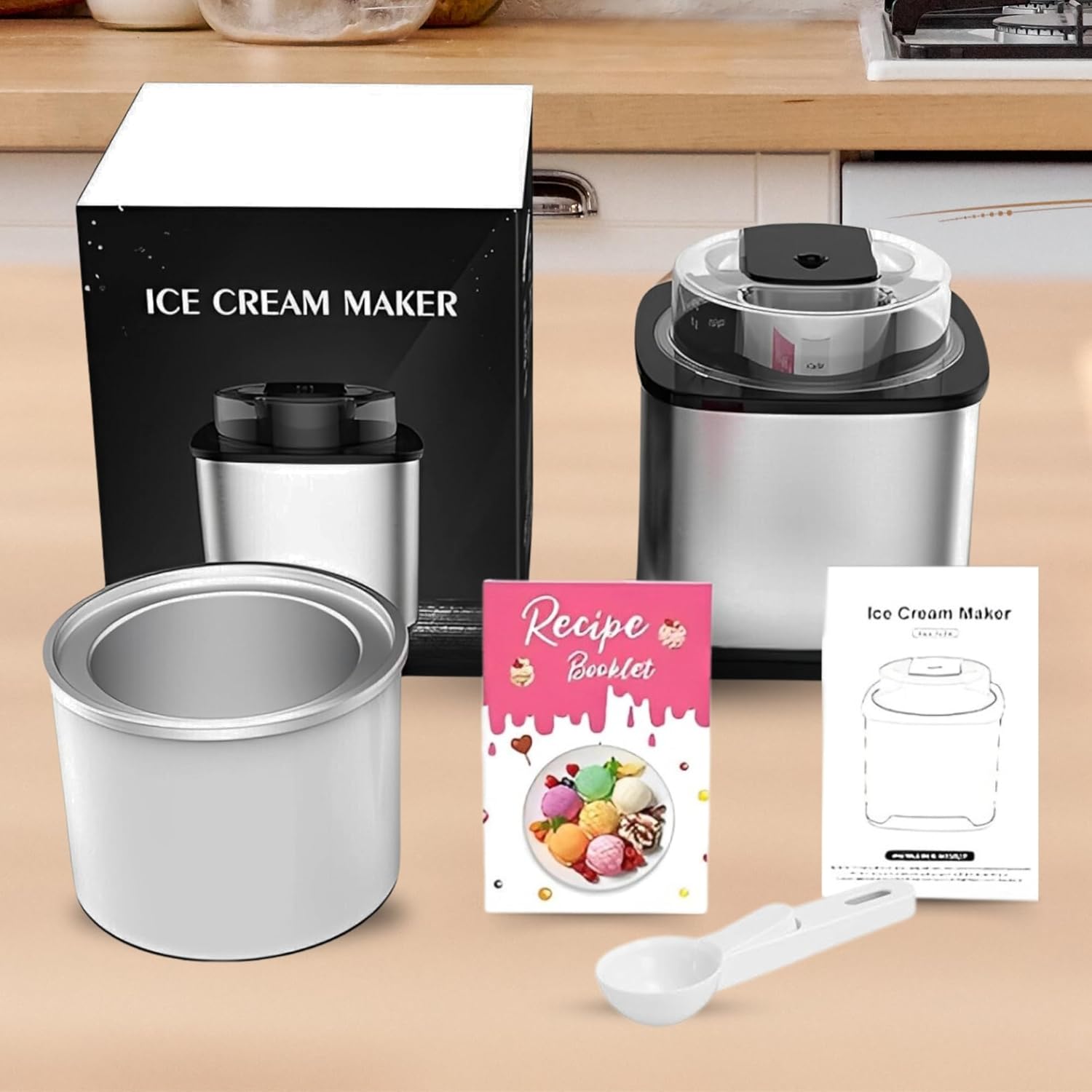 Soft Serve Ice Cream Maker with Scooper for Home N3801