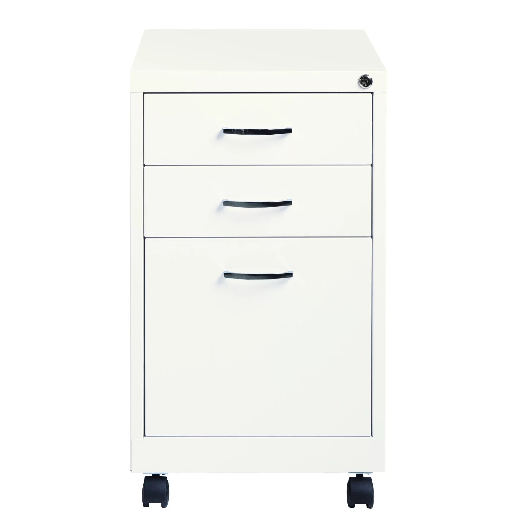 White 3-Drawer Mobile File Cabinet for Home Office E553986