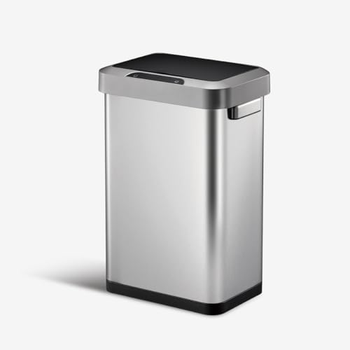 Touchless Motion Sensor Trash Can, 13.2 Gallon, Brushed Stainless Steel A497976