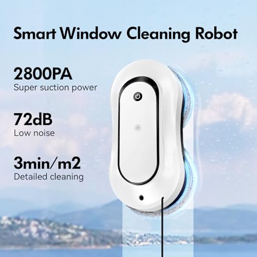 Window Cleaning Robot with Auto-Spray and 2800Pa Suction P202359