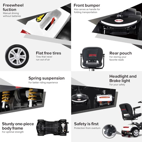 Folding 4 Wheel Mobility Scooter for Seniors Adults Electric Travel Scooter U5982