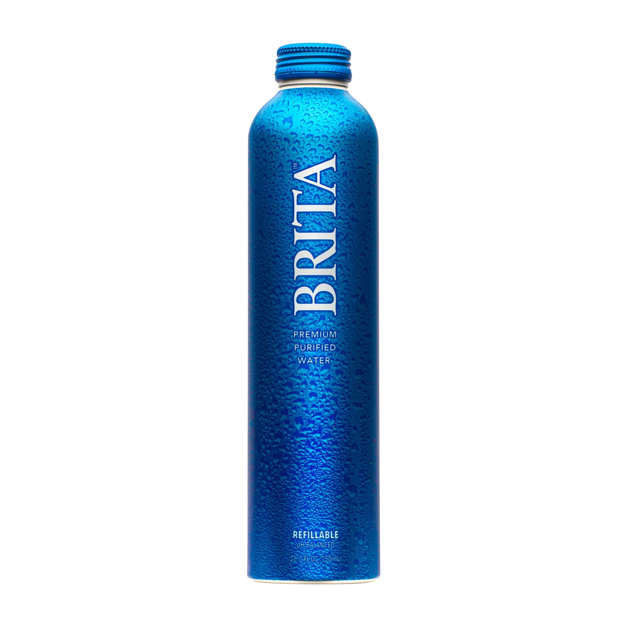 Purified Bottled Water, 25 fl oz (12 Pack), BPA Free Refillable Aluminum Bottles. D80874