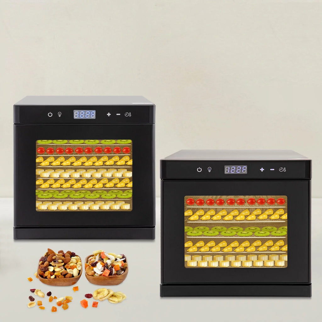 6/8 Tray Food Dehydrator Stainless Steel Meat Fruit Vegetable Dryer T69795
