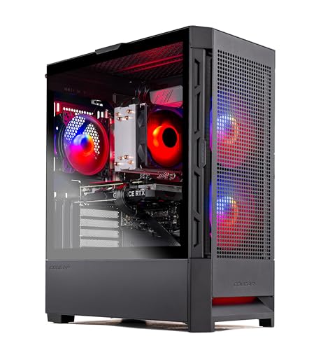 Skytech Chronos Gaming PC Desktop – AMD Ryzen 7 5700X 3.4 GHz, NVIDIA RTX 4070, 1TB NVME SSD, 16GB DDR4 RAM 3200, 750W Gold PSU, 240mm AIO, 11AC Wi-Fi, Windows 11 Home 64-bit