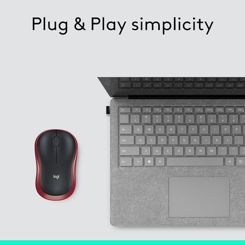 Wireless Mouse, 2.4GHz USB Receiver, 12-Month Battery, 1000 DPI Optical Tracking I608686
