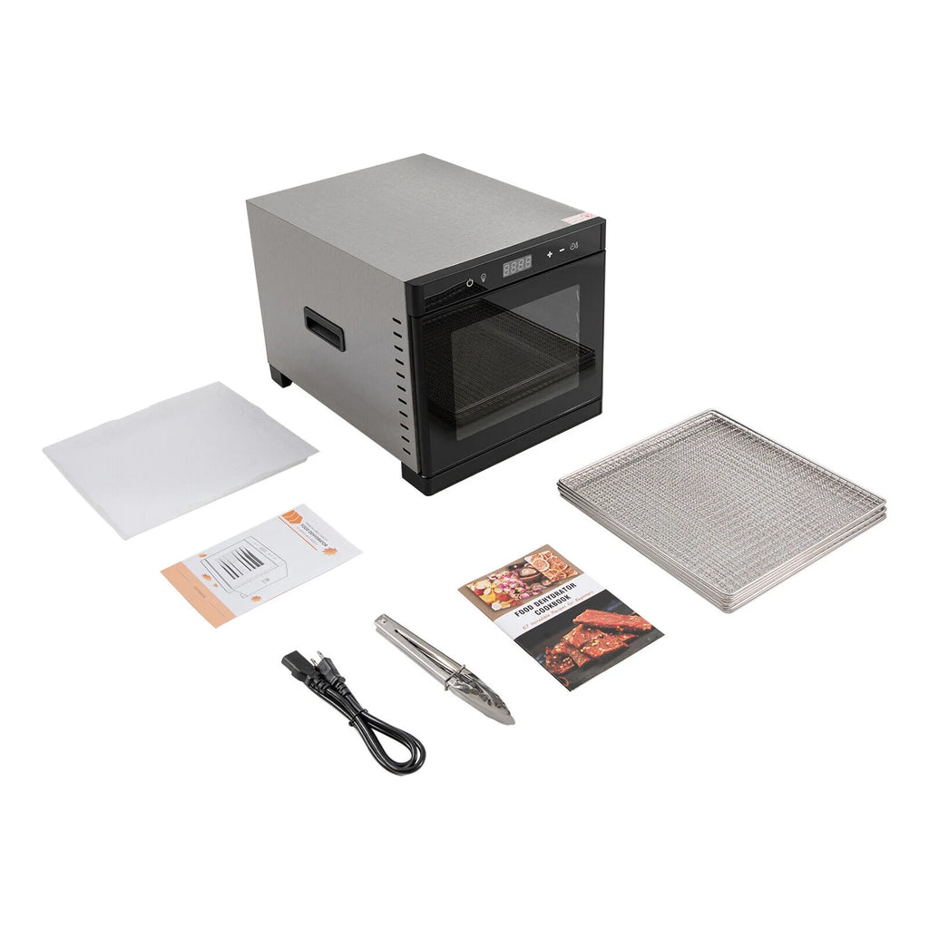 6/8 Tray Food Dehydrator Stainless Steel Meat Fruit Vegetable Dryer T69795