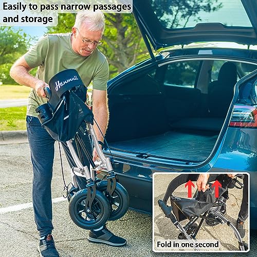 Lightweight Foldable Rollator Walker with Seat for Seniors S49431