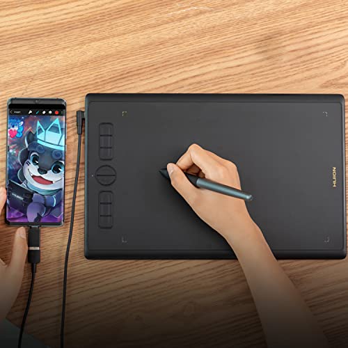 Drawing Tablet with Battery-Free Stylus 8192 Pressure Sensitivity for Digital Art T659484