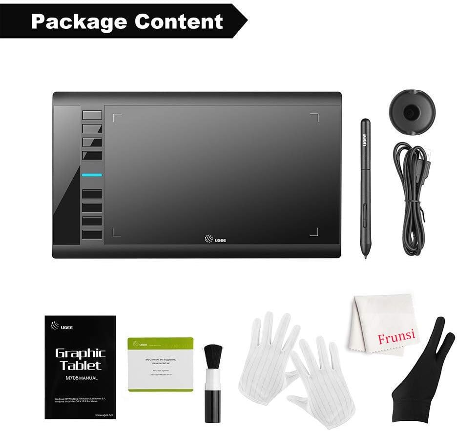 Graphics Drawing Tablet 10 x 6 Inch with 8 Hot Keys and 8192 Pressure Levels M60192