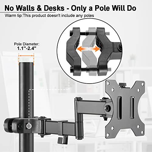Universal VESA Pole Mount, Full Motion TV Mount for 17-32 Inch Screens, Black X712162