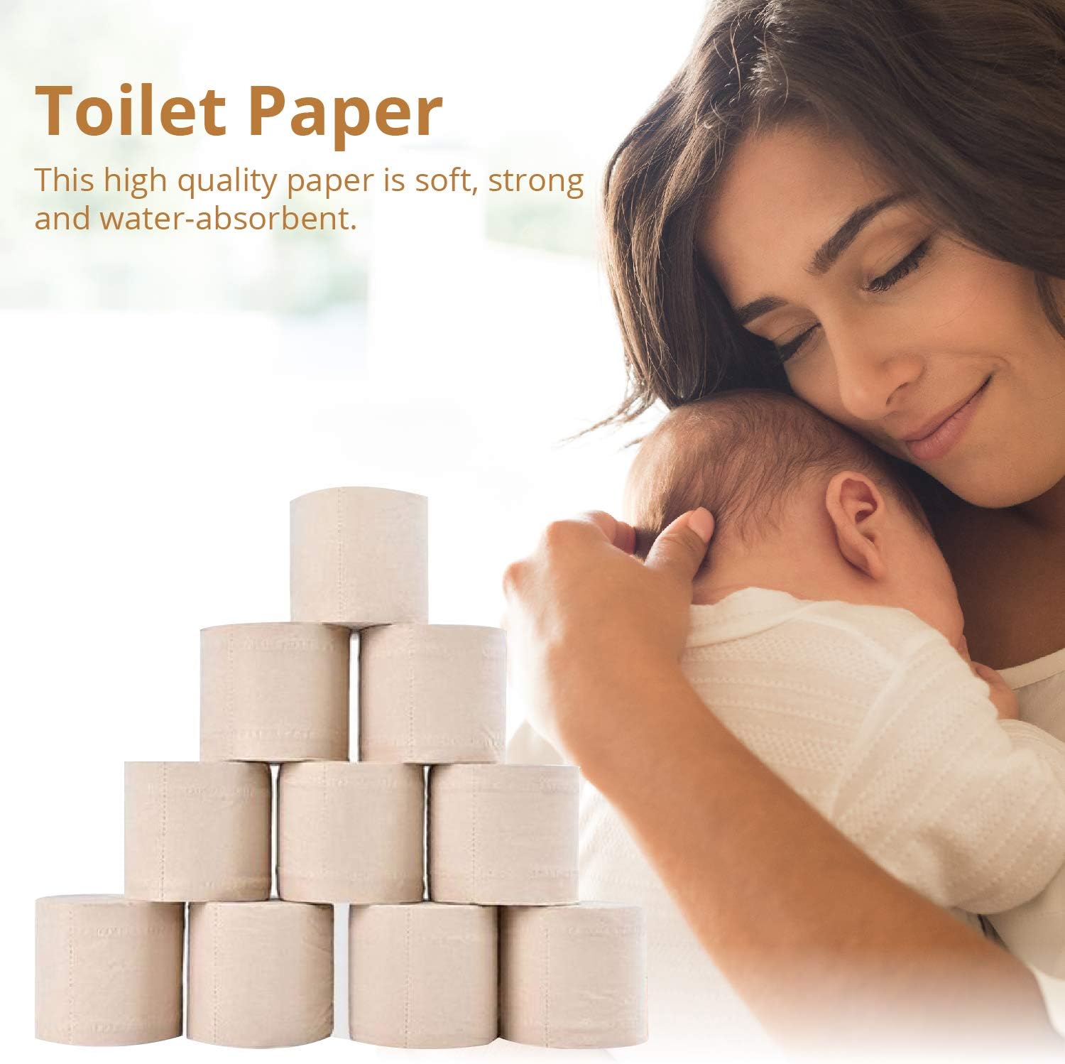 Bamboo Toilet Paper, 40 Mega Rolls, 10000 Sheets S81714