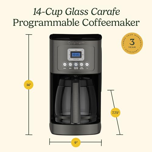 14-Cup Coffee Maker with Glass Carafe, Brew Strength Control, Stainless Steel V144891