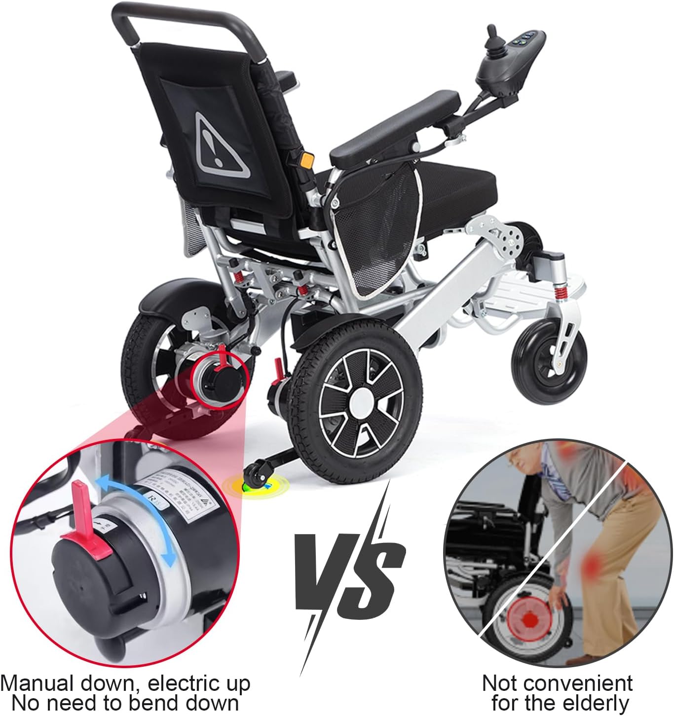 Electric Wheelchair for Adults, Lightweight Foldable, 20 Mile Range S34730