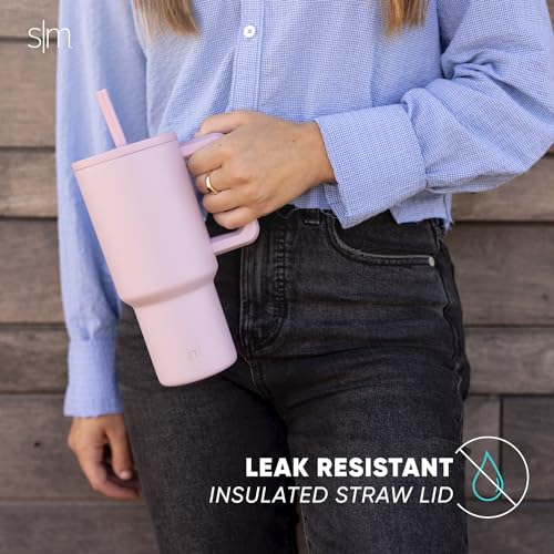 30 oz Insulated Tumbler with Handle and Straw Lid D956