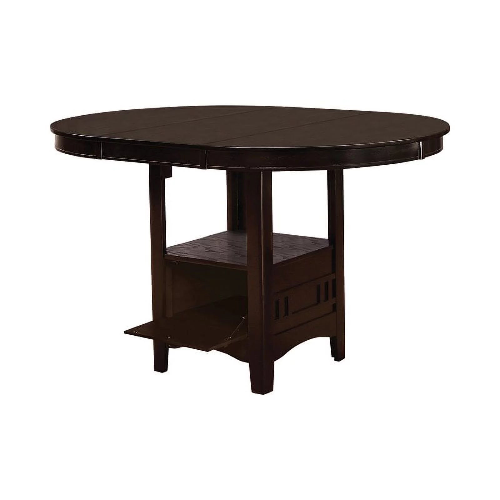 5-Piece Counter Height Dining Room Set Espresso and Black E80852