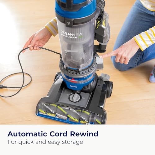 Upright Bagless Vacuum with Swivel Steering and Pet Hair Pick Up Q86273